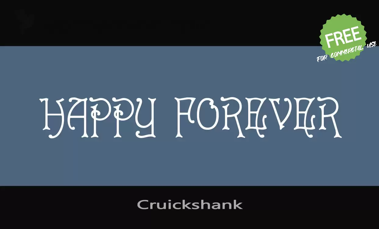 「Cruickshank」字体效果图