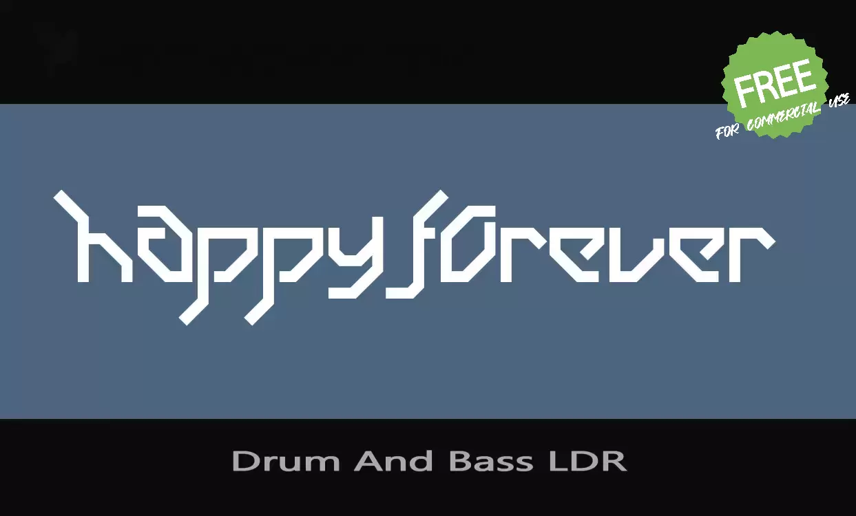 「Drum-And-Bass-LDR」字体效果图