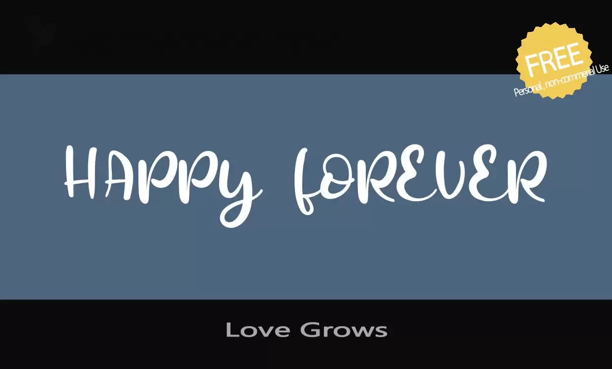 Font Sample of Love-Grows
