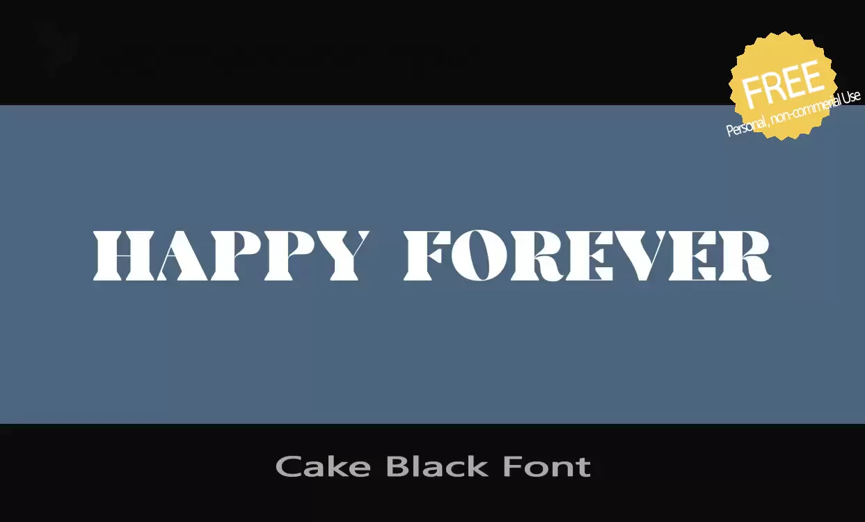 「Cake-Black-Font」字体效果图