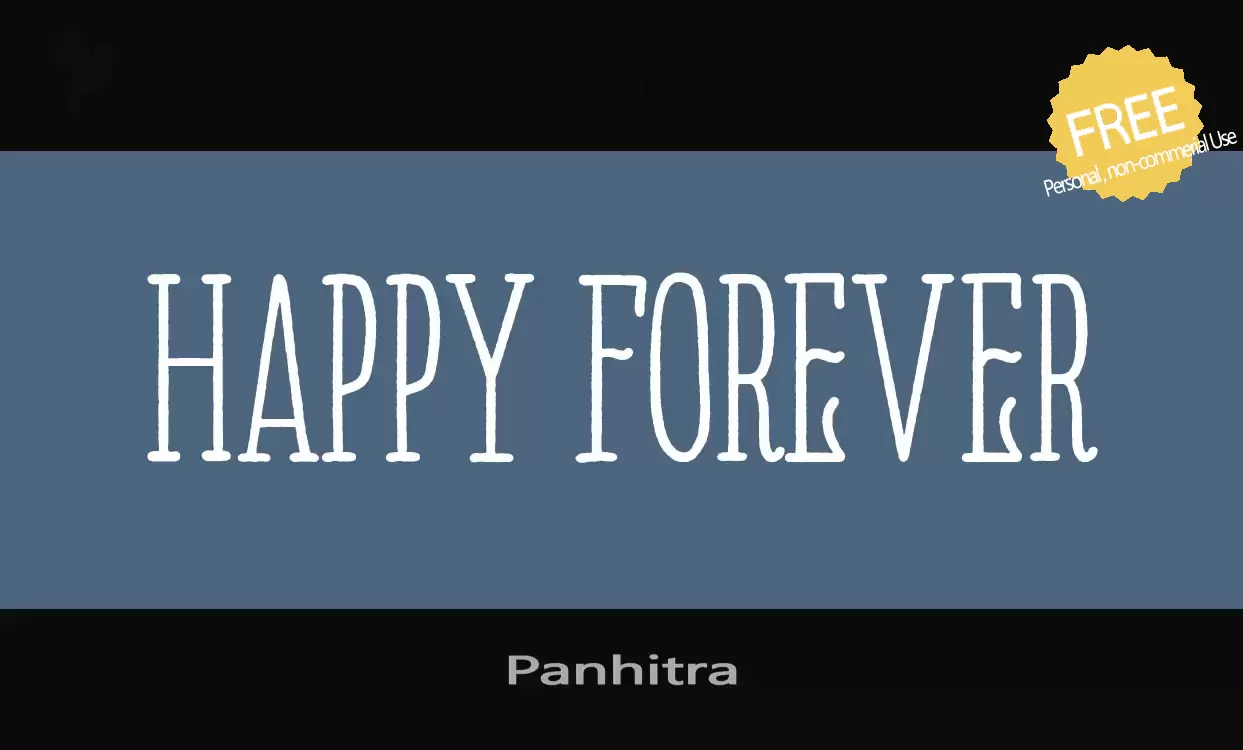 Font Sample of Panhitra