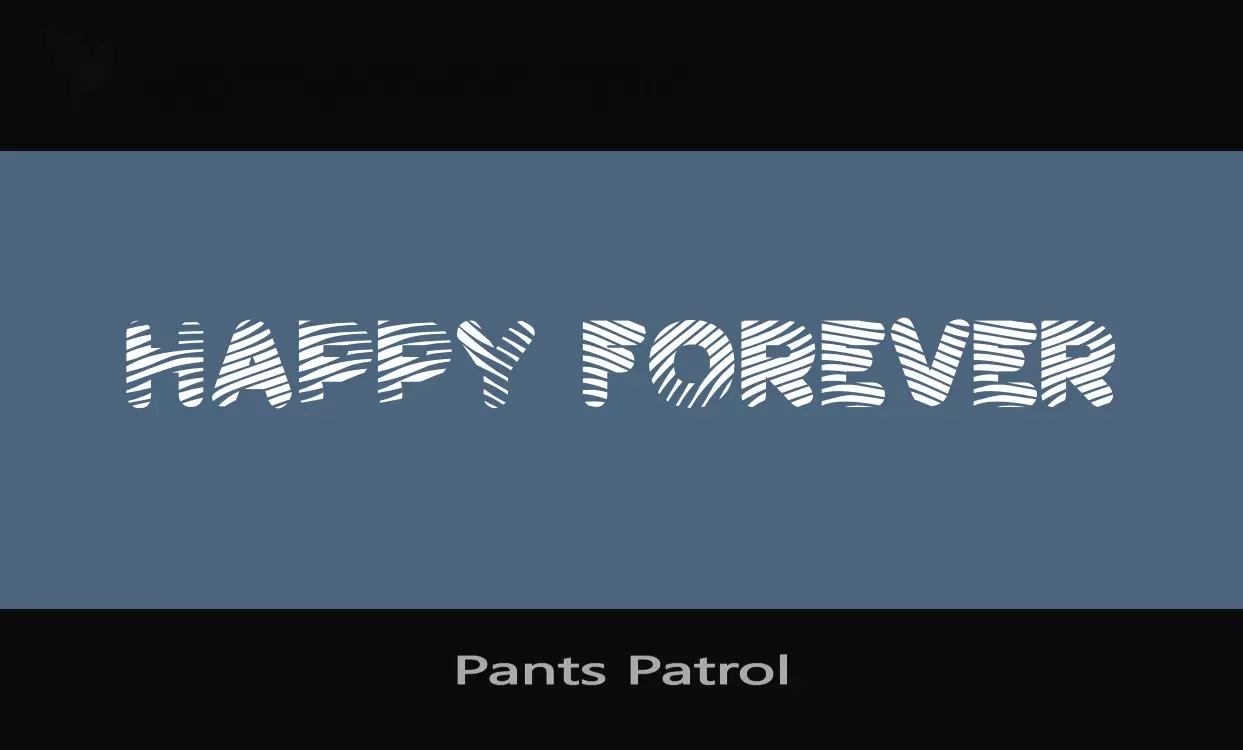 Font Sample of Pants-Patrol