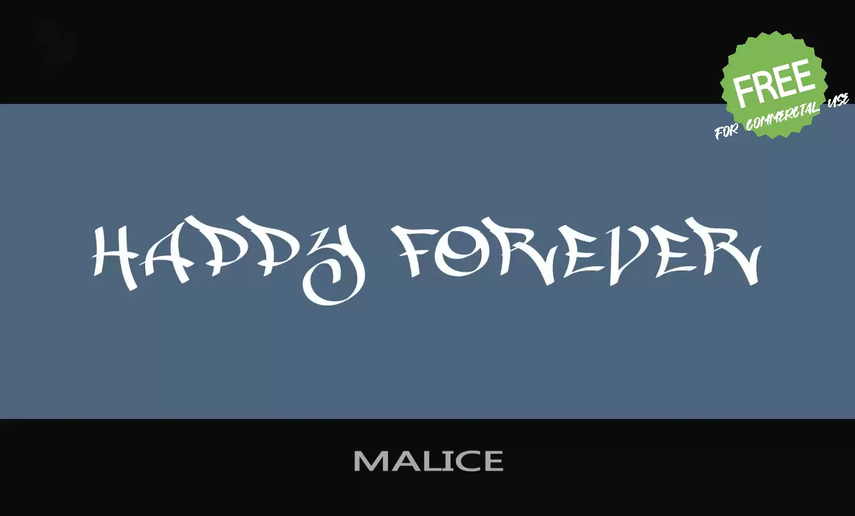 「MALICE」字体效果图