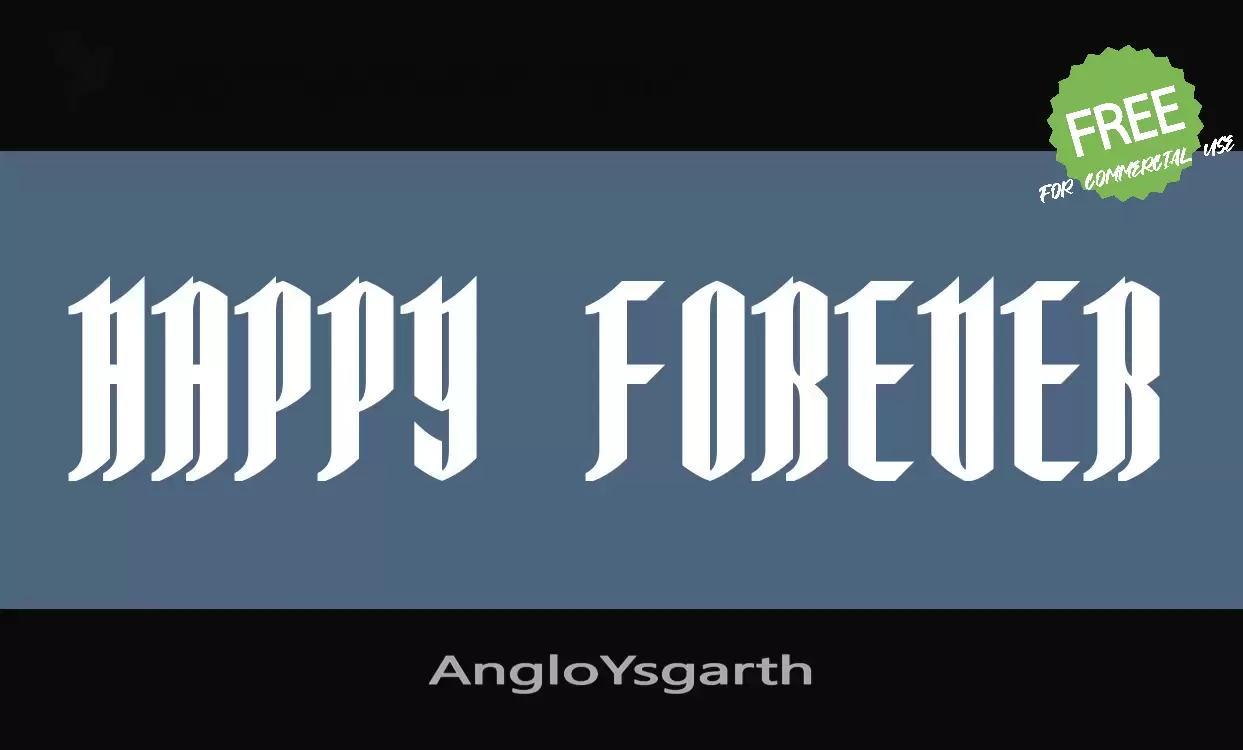 「AngloYsgarth」字体效果图