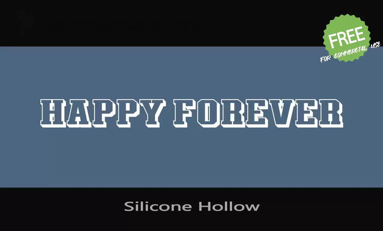 Font Sample of Silicone-Hollow