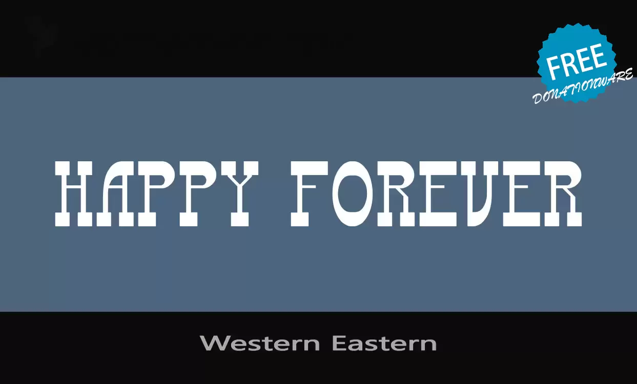 Font Sample of Western-Eastern