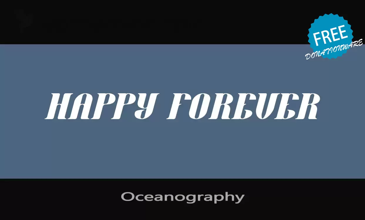「Oceanography」字体效果图