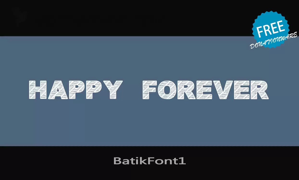 「BatikFont1」字体效果图