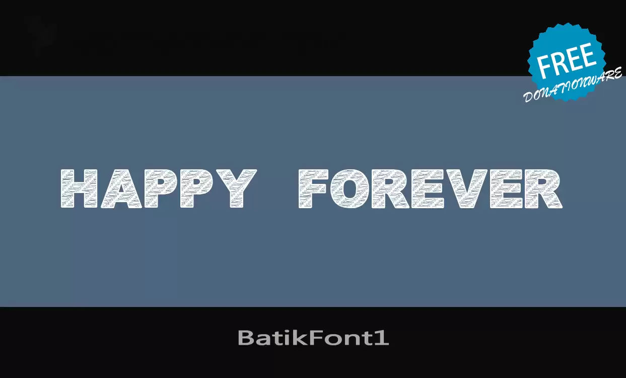 Font Sample of BatikFont1