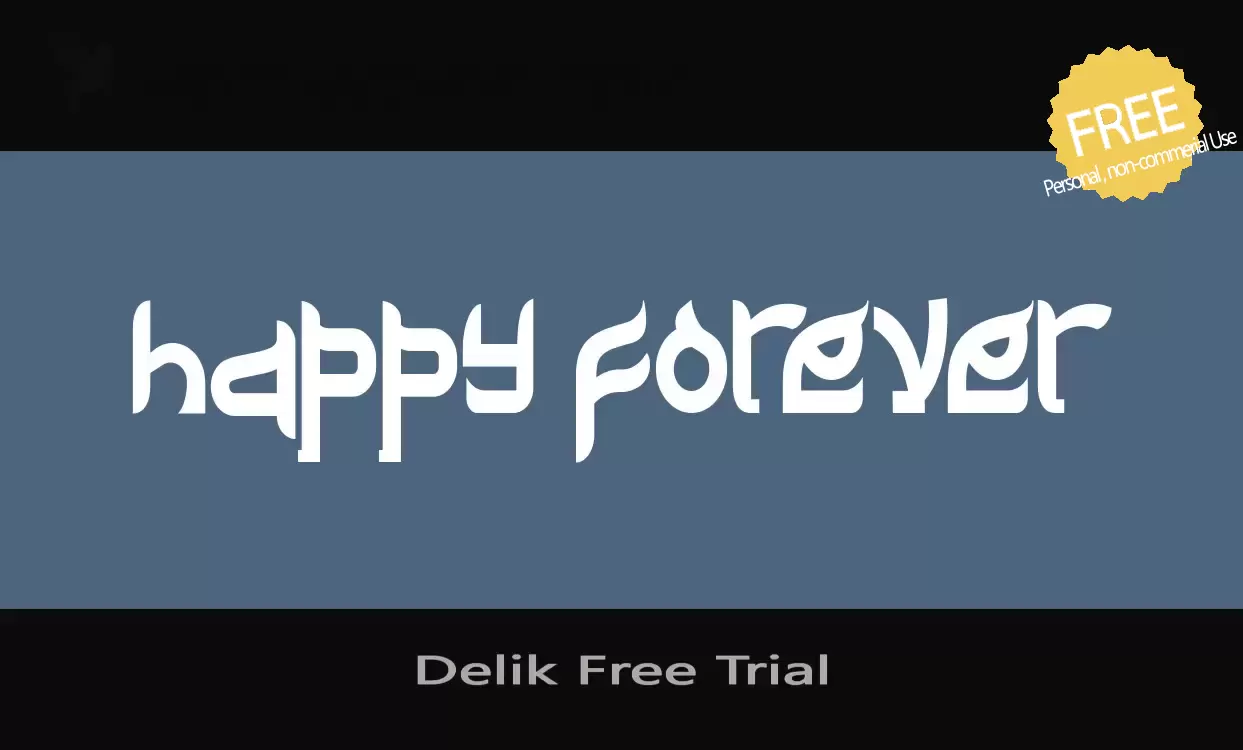 Font Sample of Delik-Free-Trial