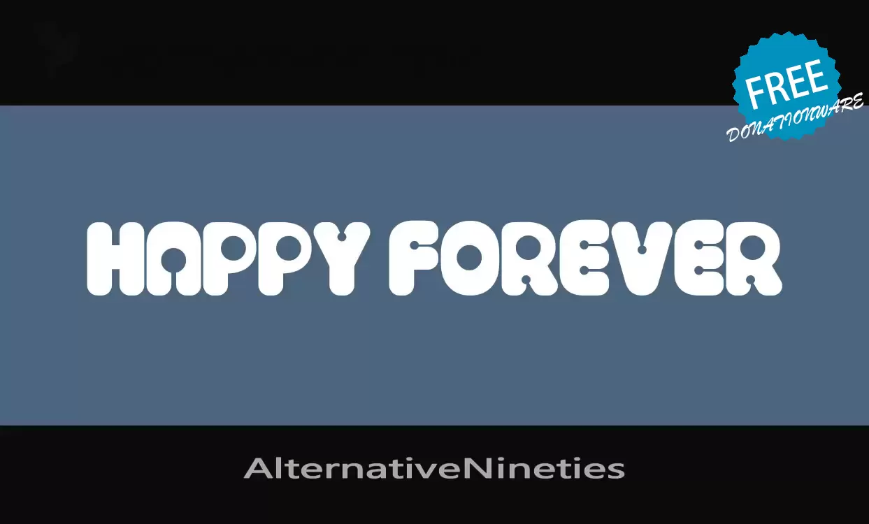 「AlternativeNineties」字体效果图