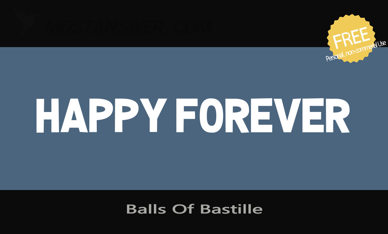 Balls Of Bastille Font by Chequered Ink