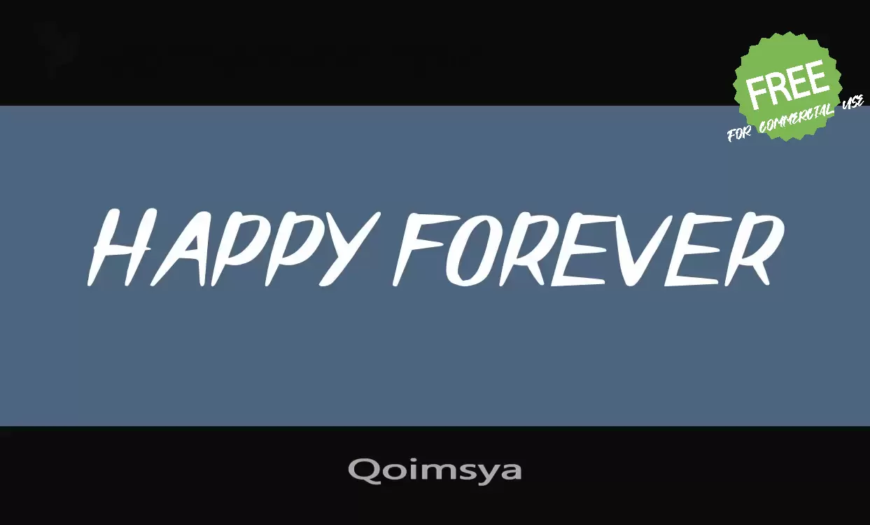 Font Sample of Qoimsya