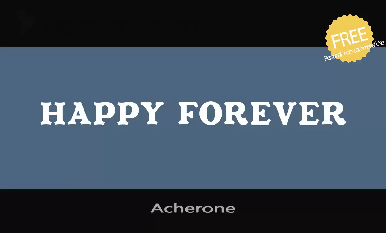 「Acherone」字体效果图
