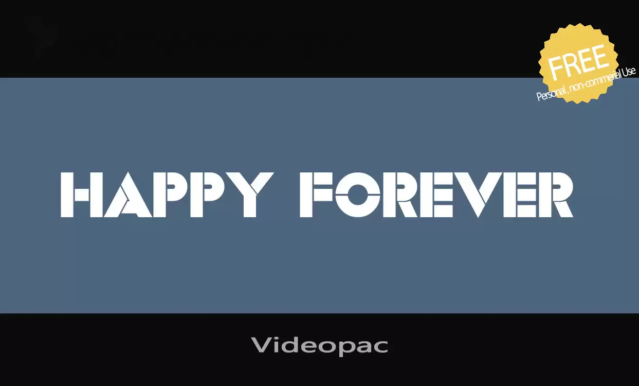 Font Sample of Videopac