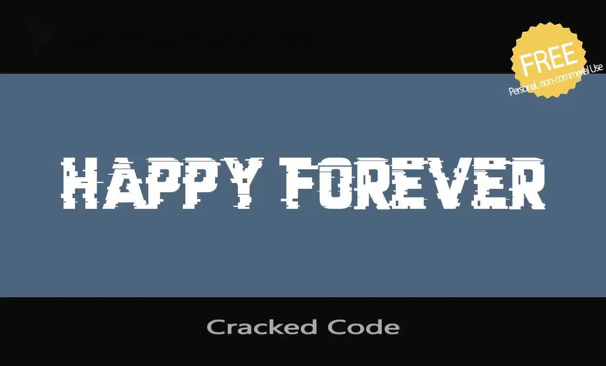 Font Sample of Cracked-Code