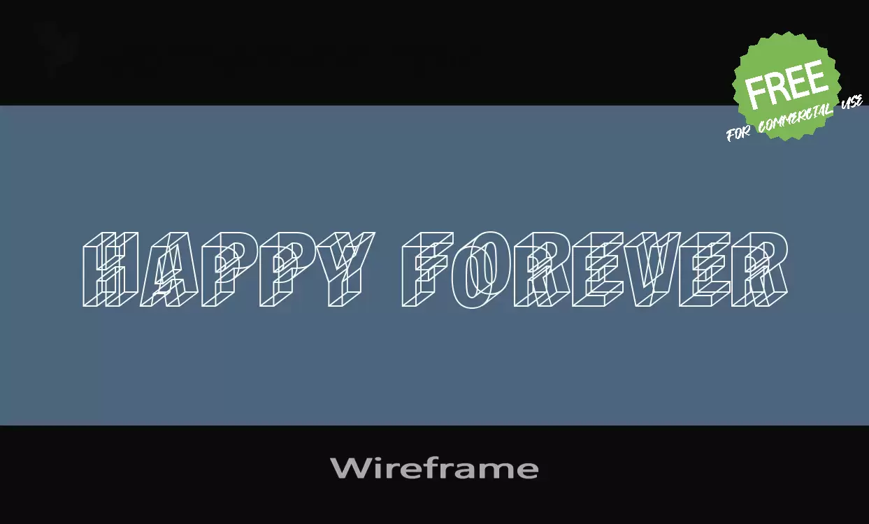 「Wireframe」字体效果图