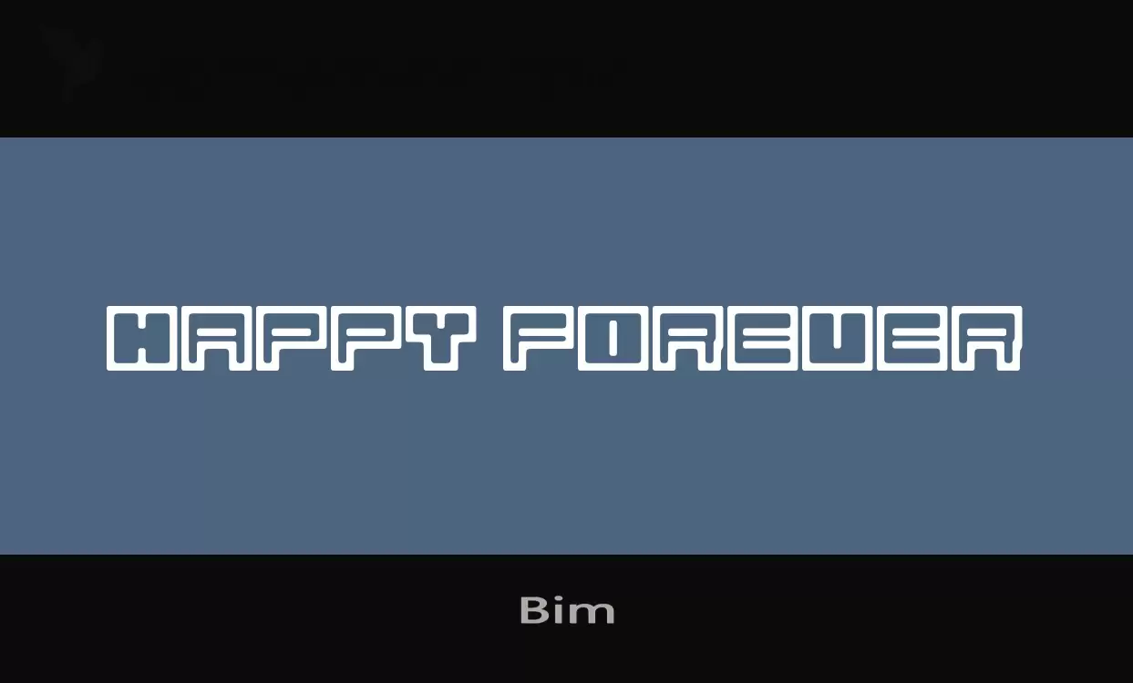 Font Sample of Bim