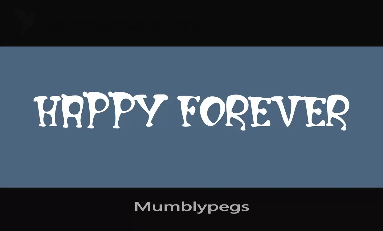 「Mumblypegs」字体效果图