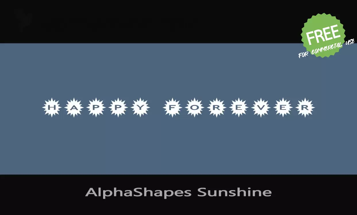「AlphaShapes-Sunshine」字体效果图