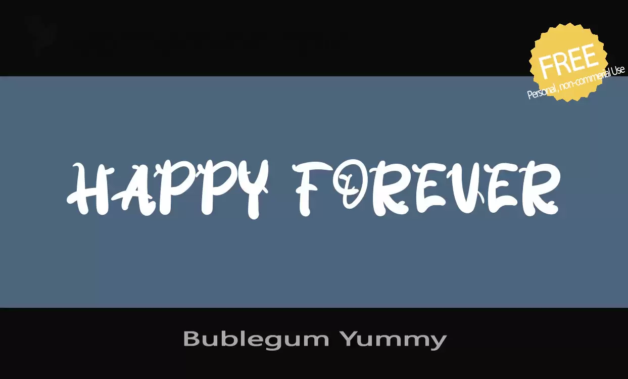 「Bublegum-Yummy」字体效果图