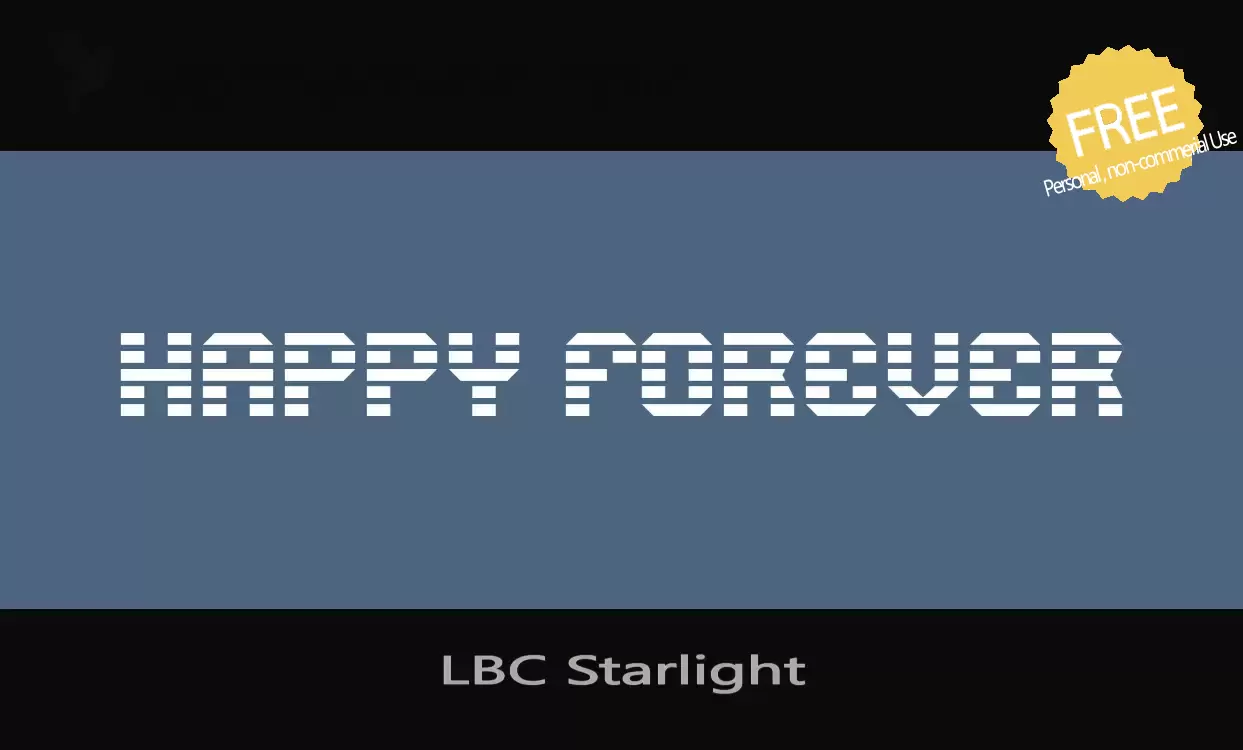 Font Sample of LBC-Starlight