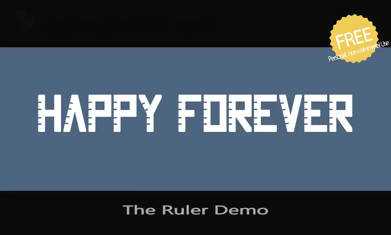 「The-Ruler-Demo」字体效果图