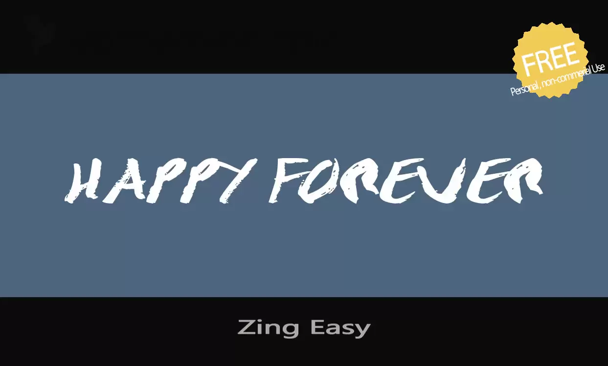 「Zing-Easy」字体效果图