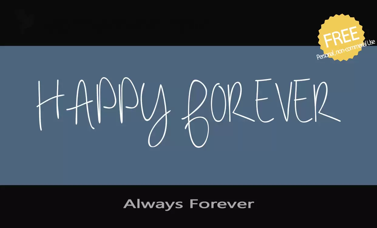 Font Sample of Always-Forever