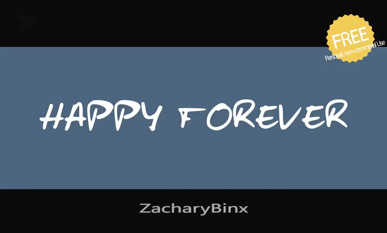 「ZacharyBinx」字体效果图