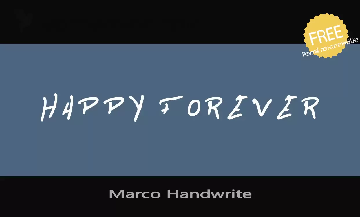 Sample of Marco-Handwrite