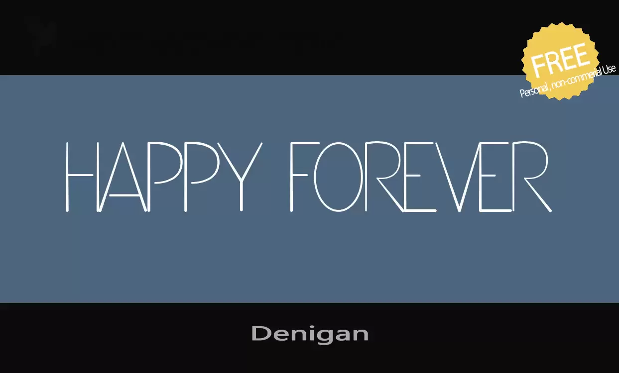 「Denigan」字体效果图