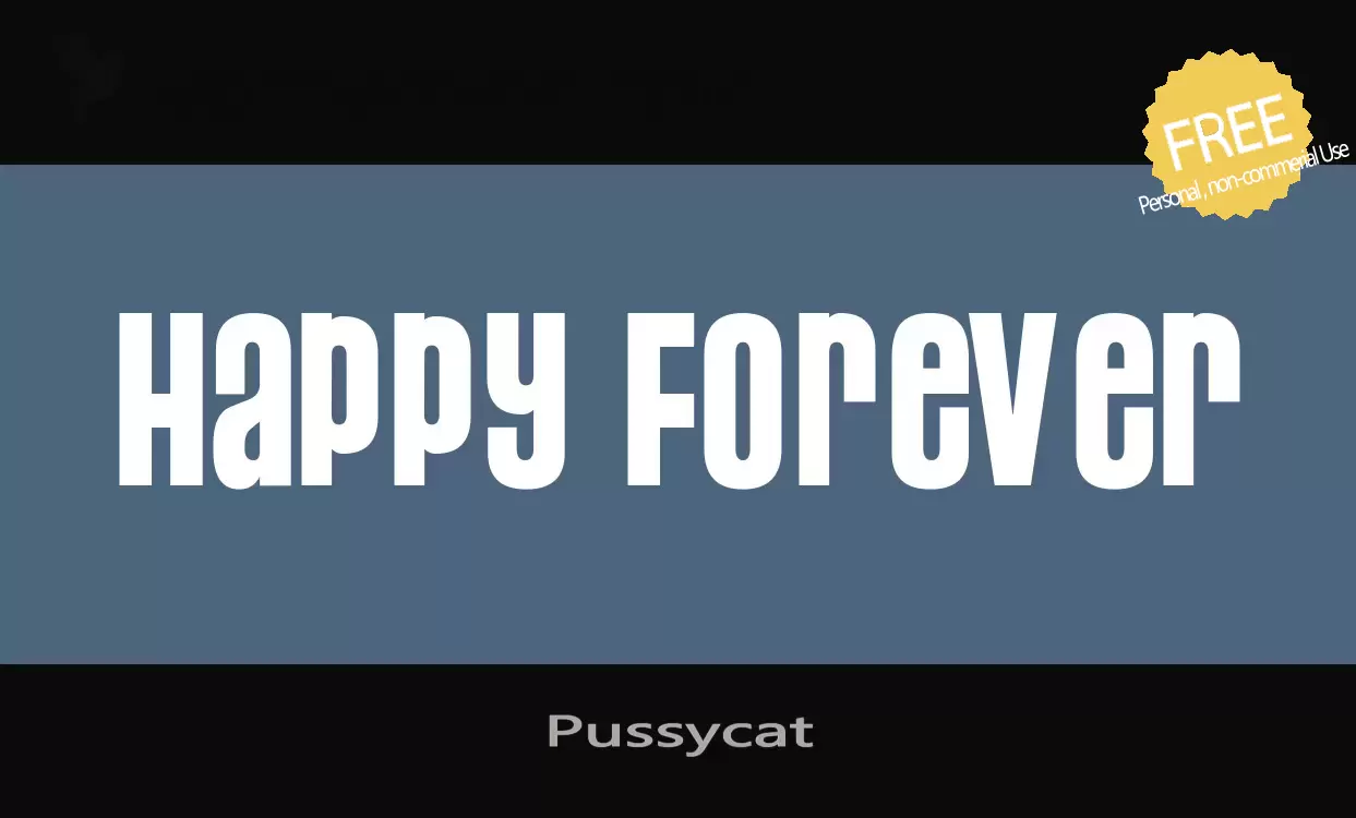 「Pussycat」字体效果图