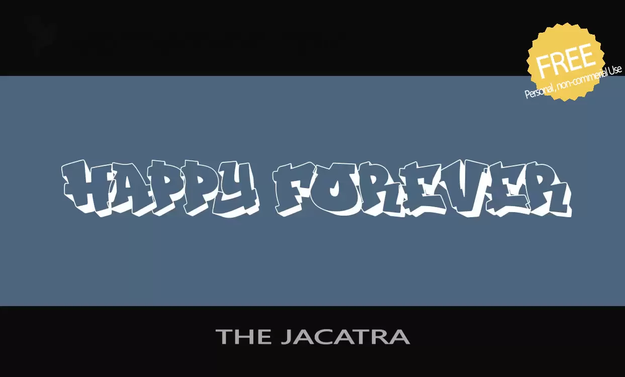 「THE-JACATRA」字体效果图