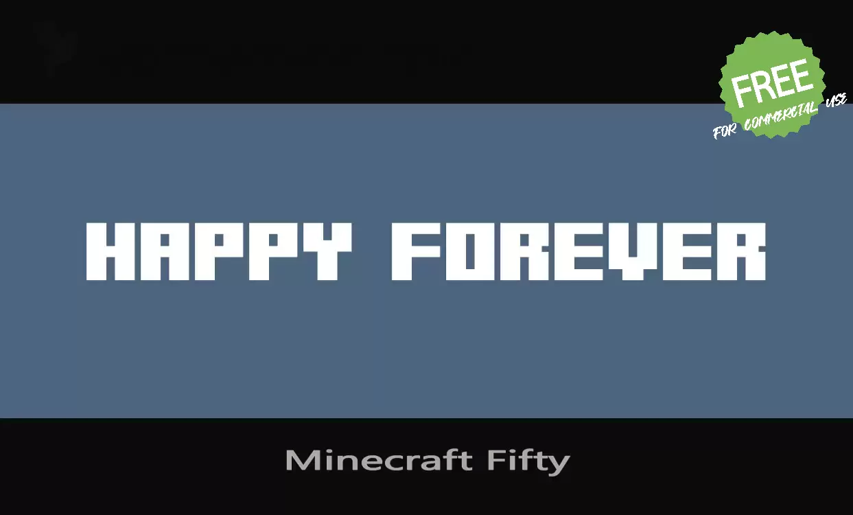 「Minecraft-Fifty」字体效果图