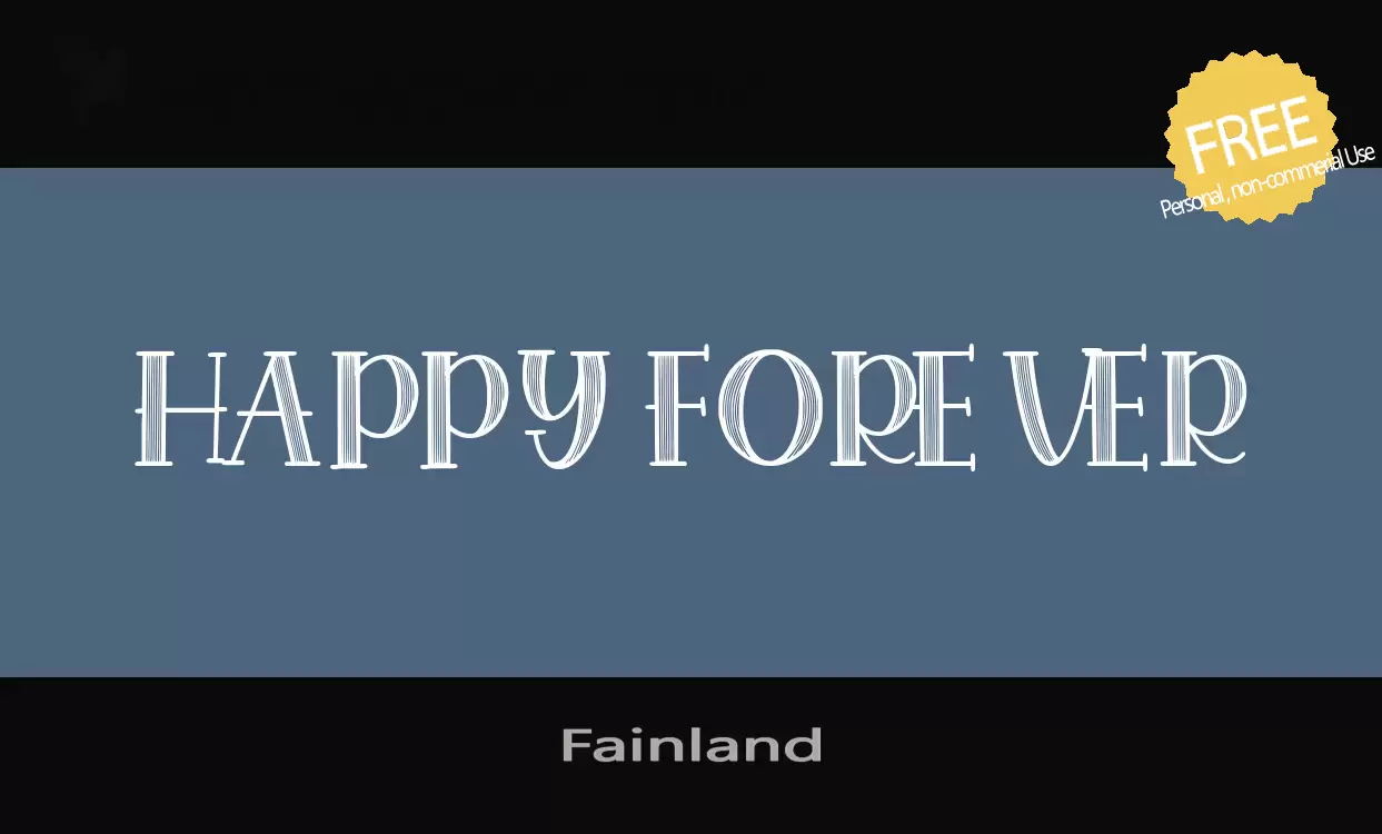Font Sample of Fainland