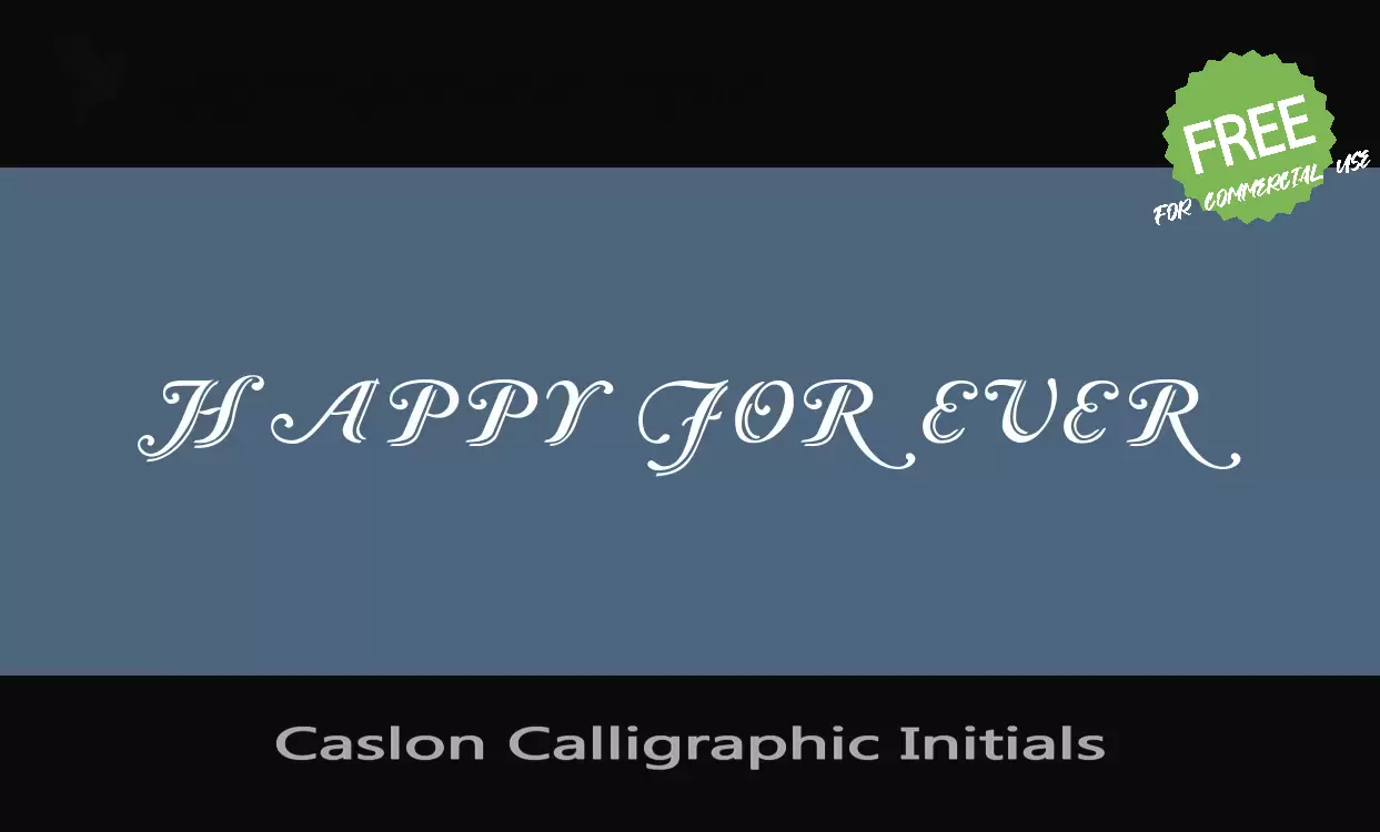 「Caslon-Calligraphic-Initials」字体效果图