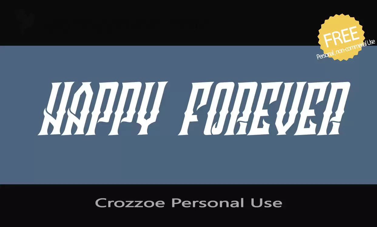 Font Sample of Crozzoe-Personal-Use