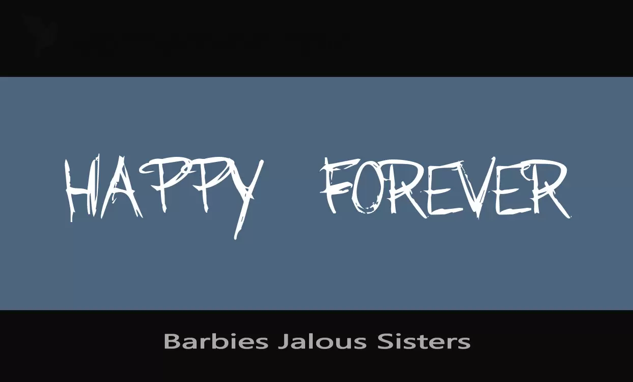 「Barbies-Jalous-Sisters」字体效果图