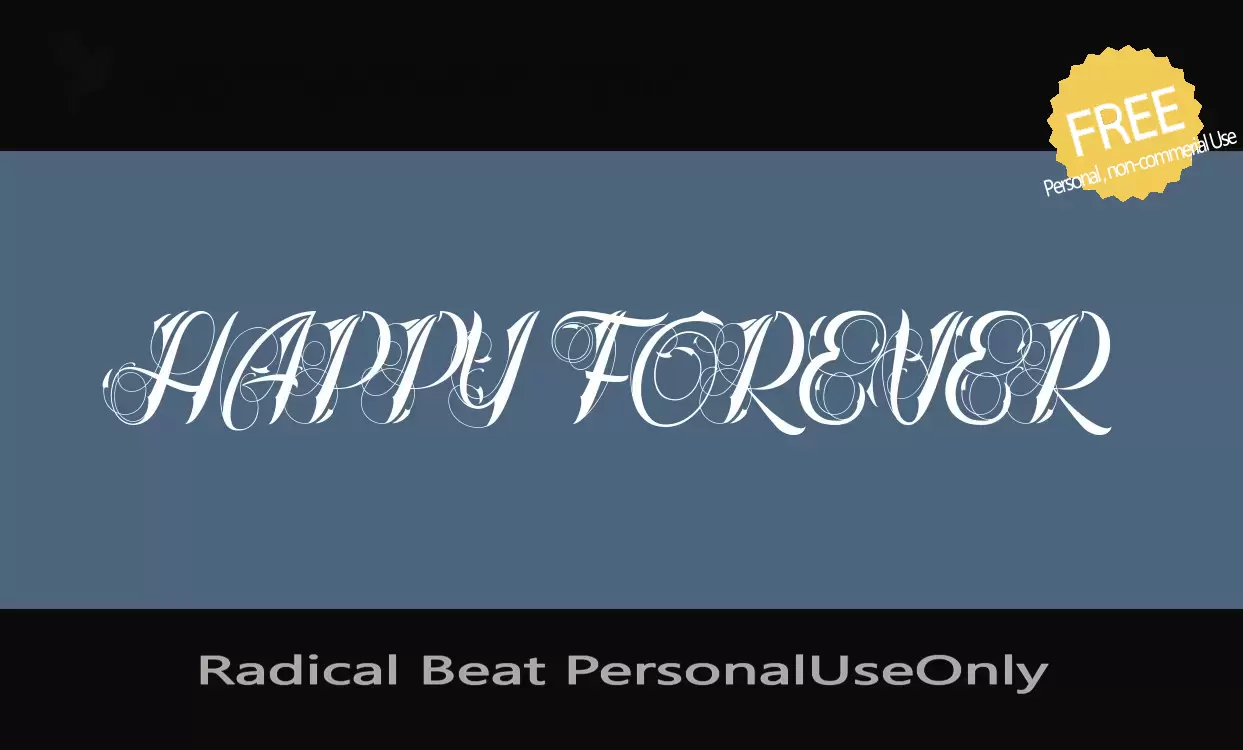 「Radical-Beat-PersonalUseOnly」字体效果图