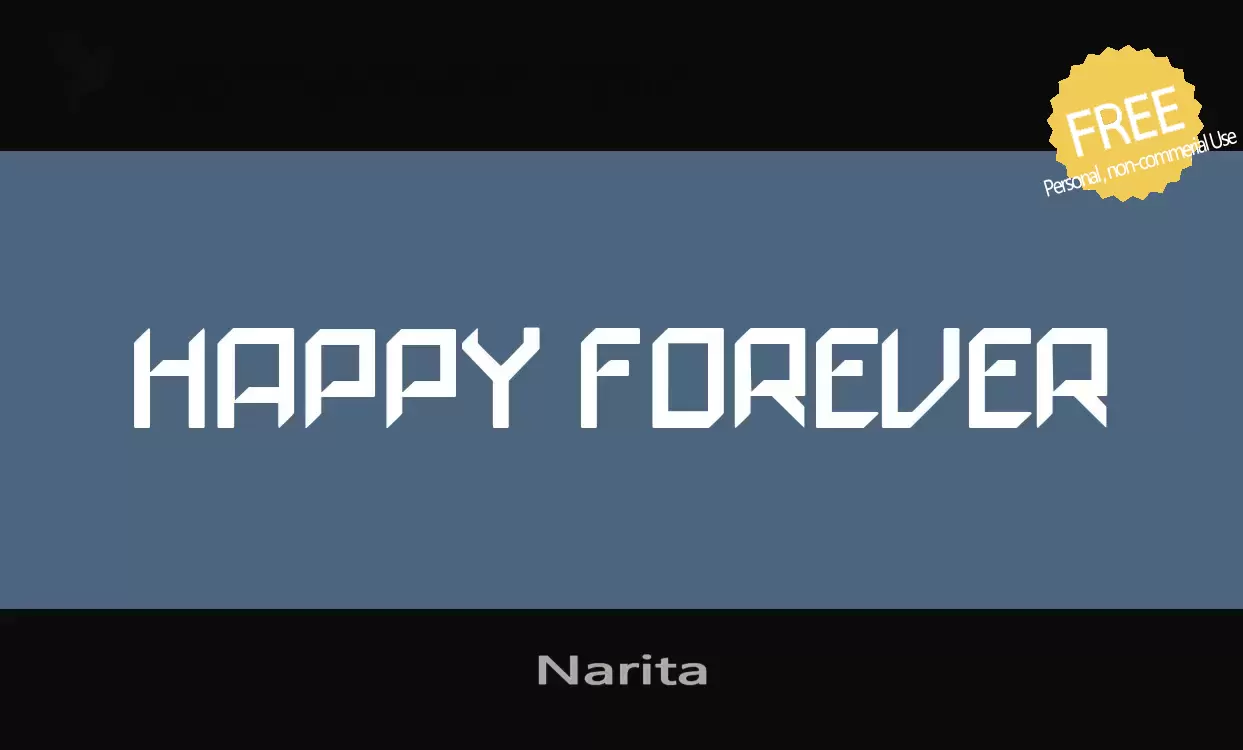 「Narita」字体效果图