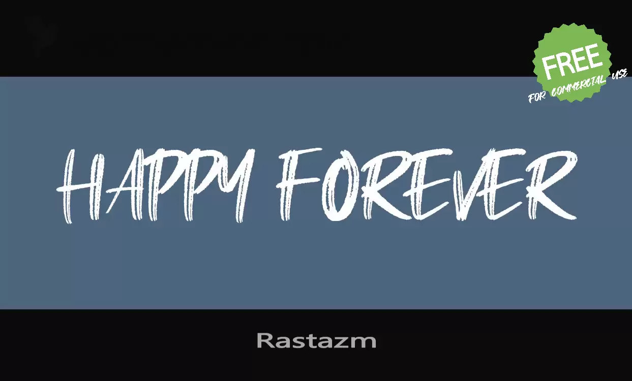 「Rastazm」字体效果图