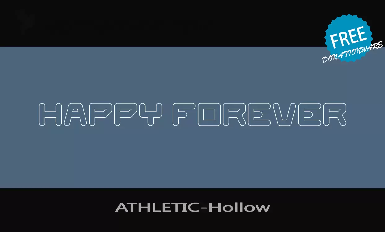 Font Sample of ATHLETIC-Hollow