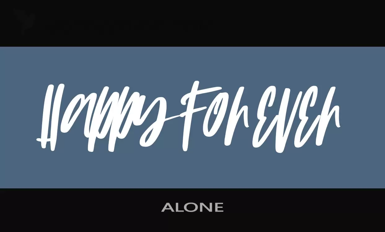 Font Sample of ALONE