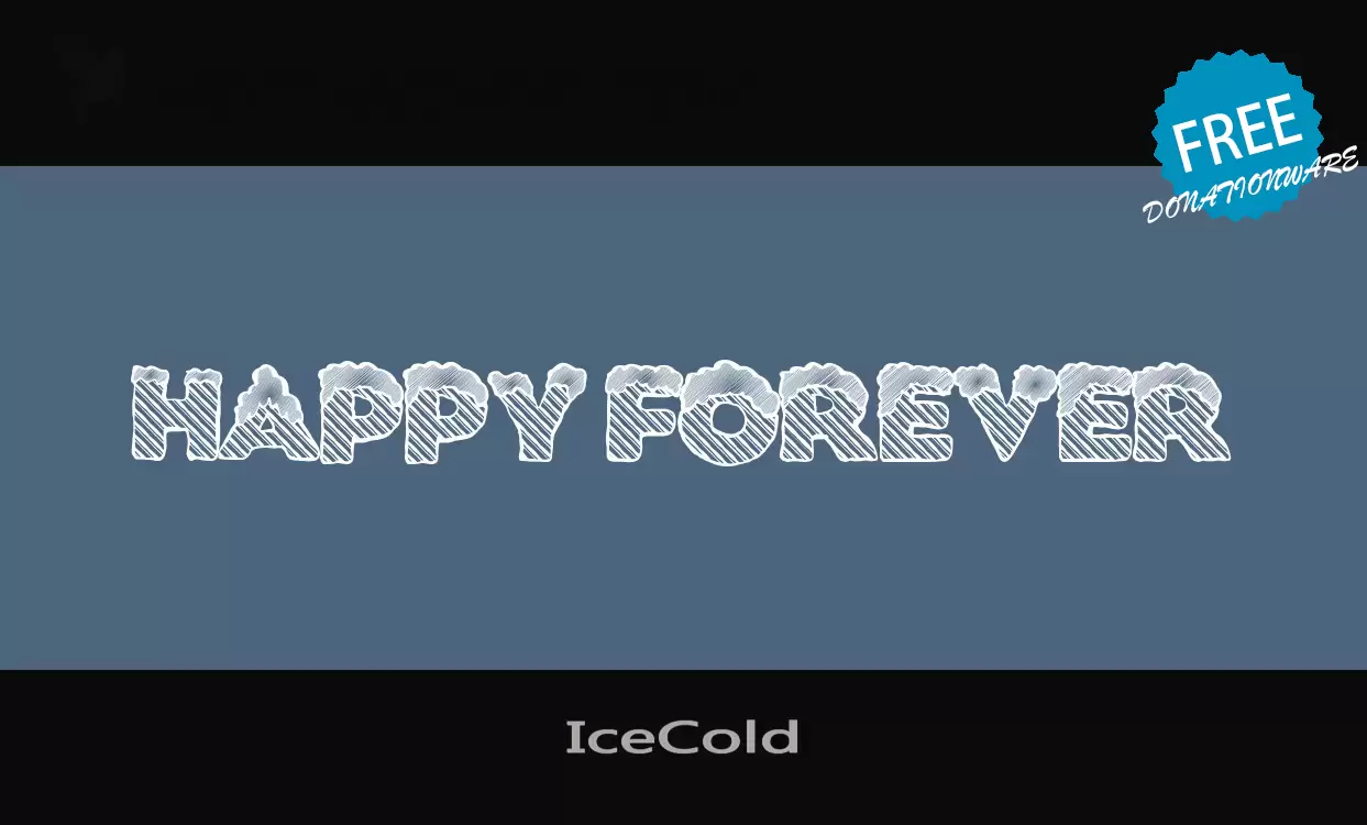 Font Sample of IceCold