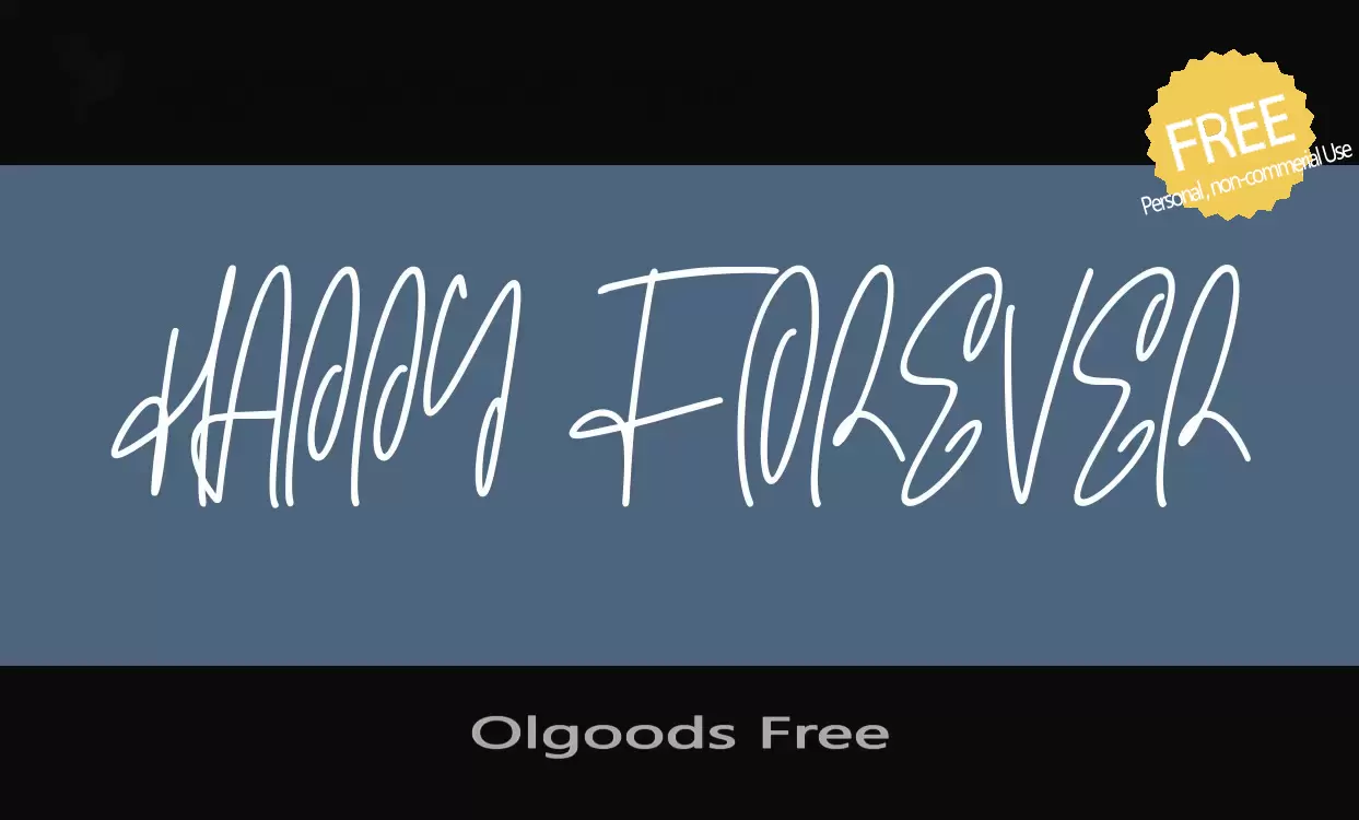 Font Sample of Olgoods-Free