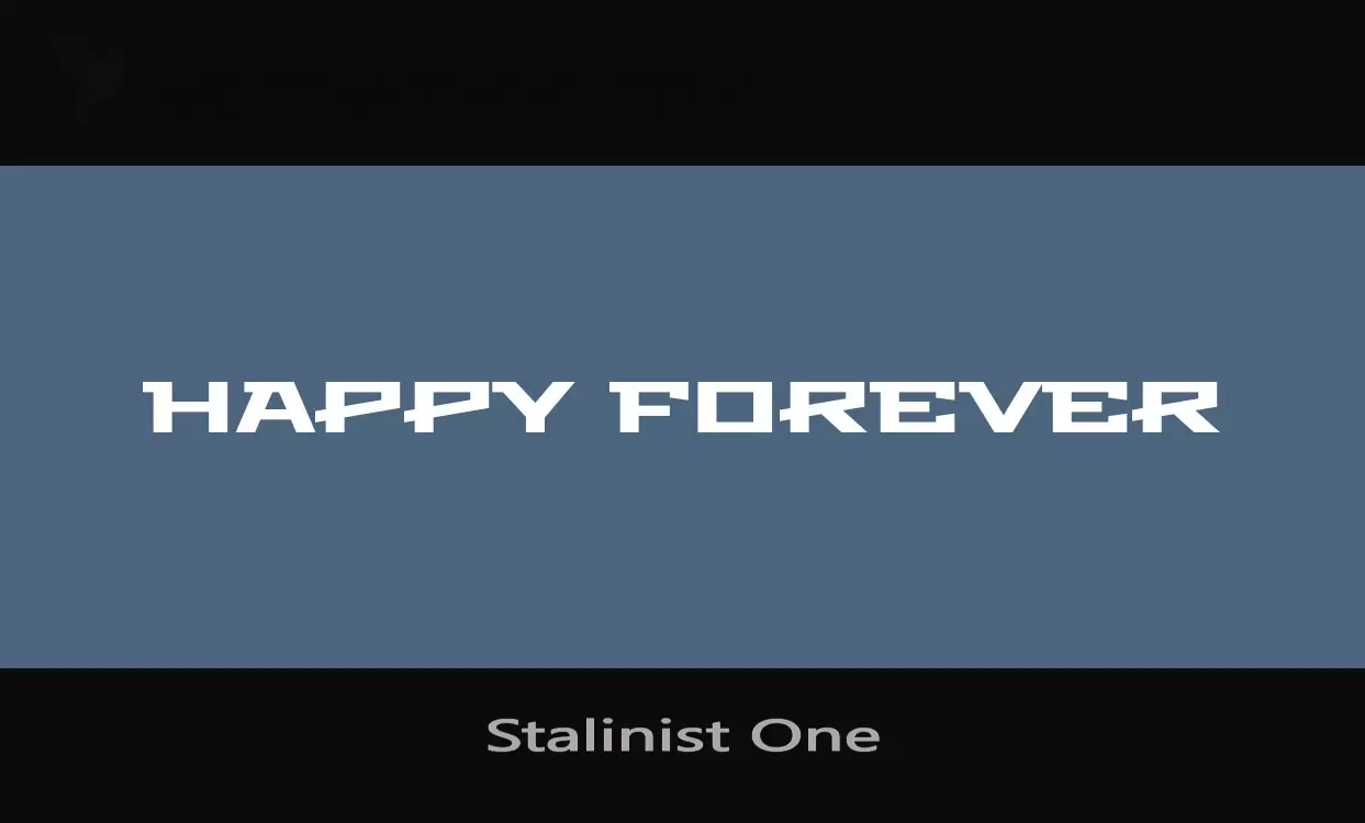 Font Sample of Stalinist-One