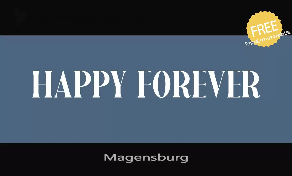 「Magensburg」字体效果图