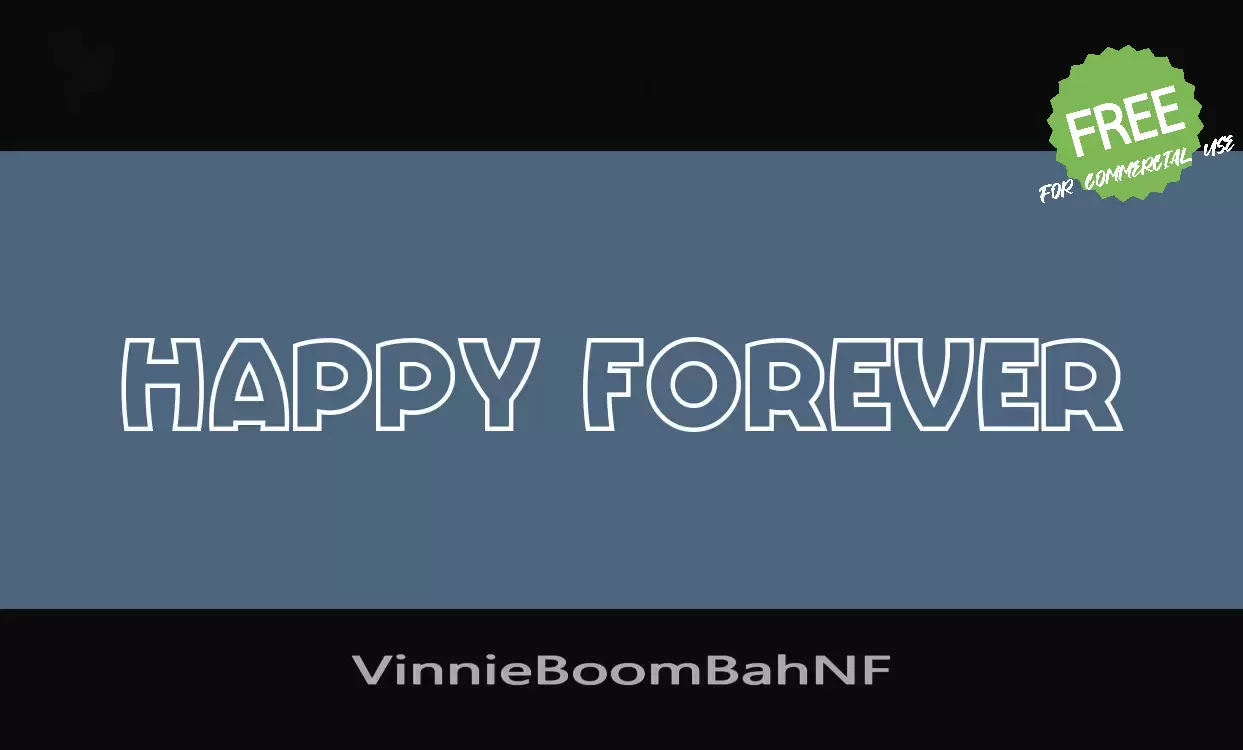 Font Sample of VinnieBoomBahNF