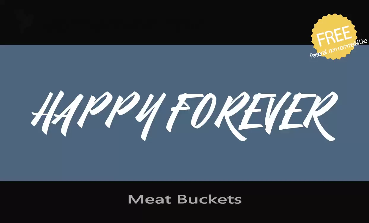 「Meat-Buckets」字体效果图